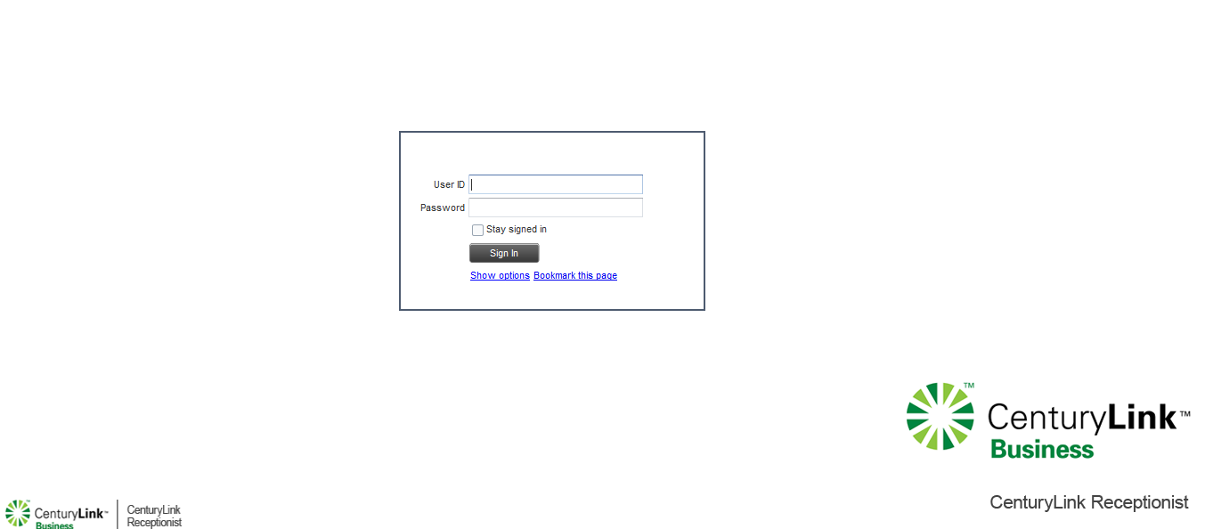 Receptionist Console login page