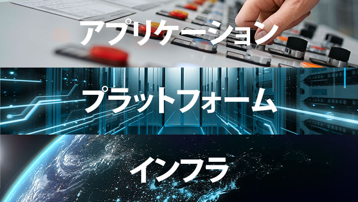 アプリ、プラットフォーム、インフラ