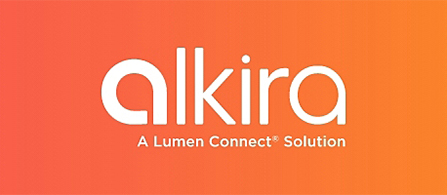 The Alkira logo with the text “A Lumen Connect® Solution” on an orange gradient background. 
