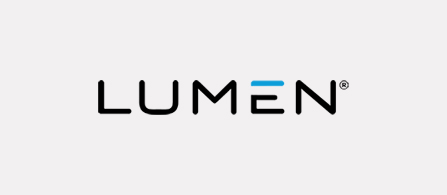 The Lumen logo: 'LUMEN' in black capital letters with a short light-blue line accent above the lettering, on a white background.