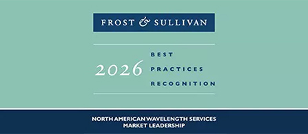 Small horizontal card graphic displaying a 2026 Frost & Sullivan award, showing a badge shape on a teal background with blue accents.