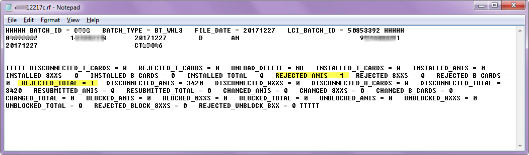Switched Batch .RF results file