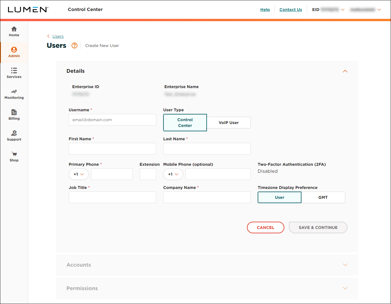 User profile (showing Details section)