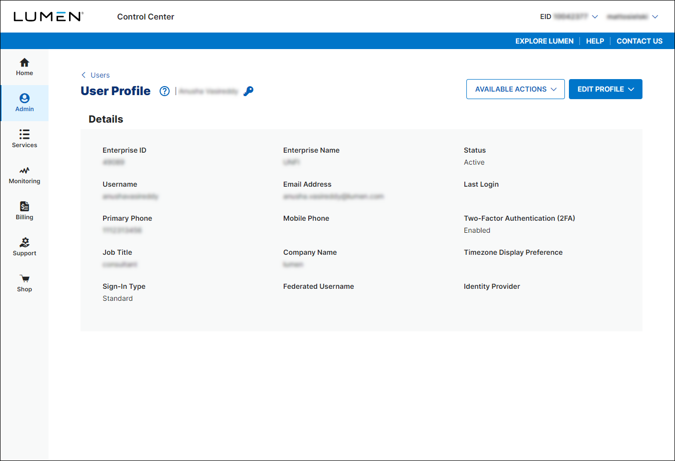 View User Profile (with 2FA added)
