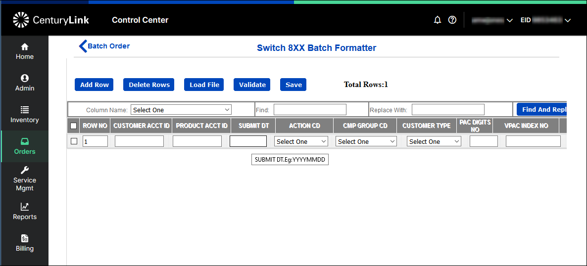 manage orders batch order switched batch formatter field tool tips