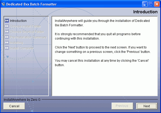  Dedicated 8XX Batch Formatter Install Intro
