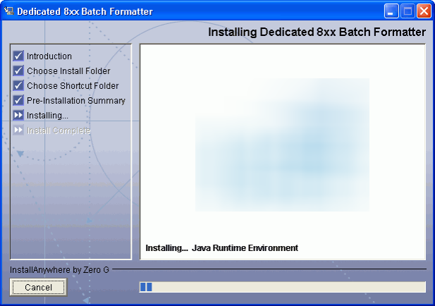  Dedicated 8XX Batch Formatter Installing
