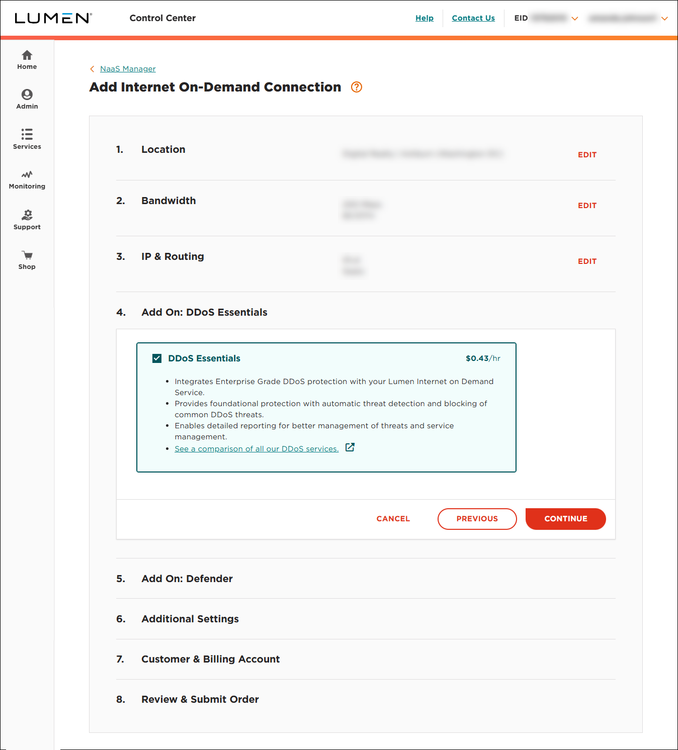 NaaS Internet On-Demand DDoS Essentials