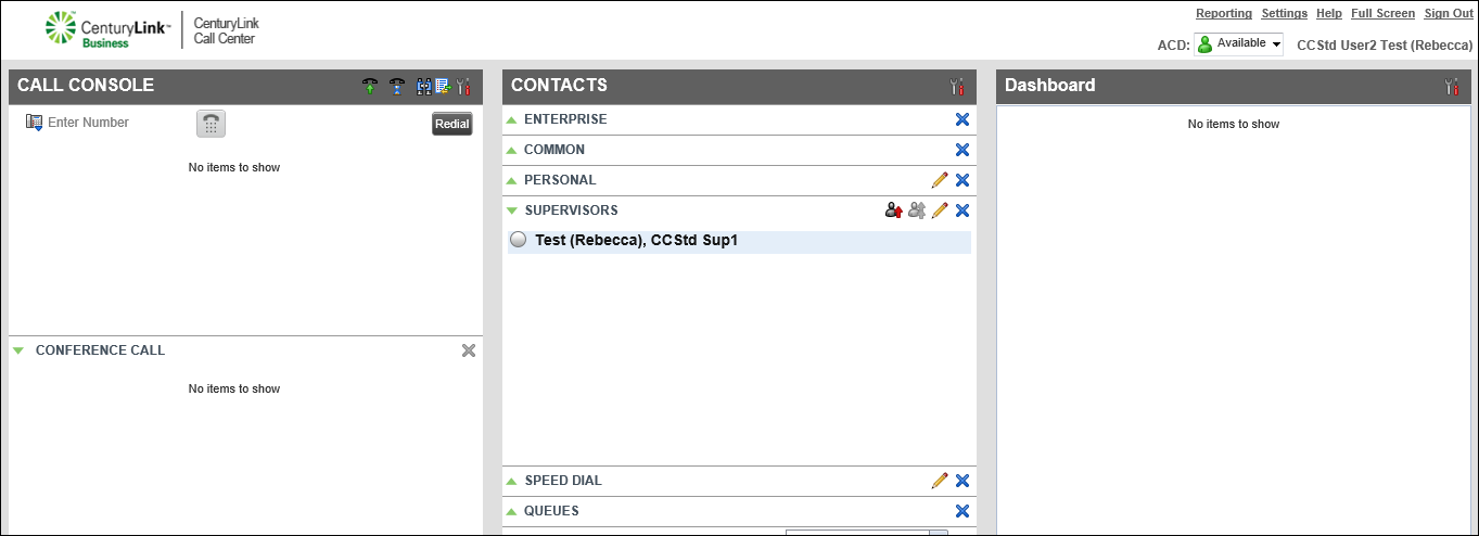contact center agent client supervisor directory monitor