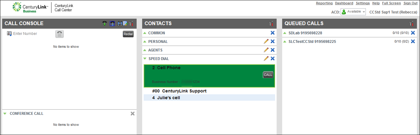 voip contact center contacts pane speed dial calling