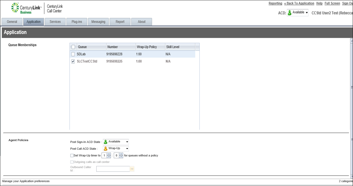 voip contact center settings application queue joining