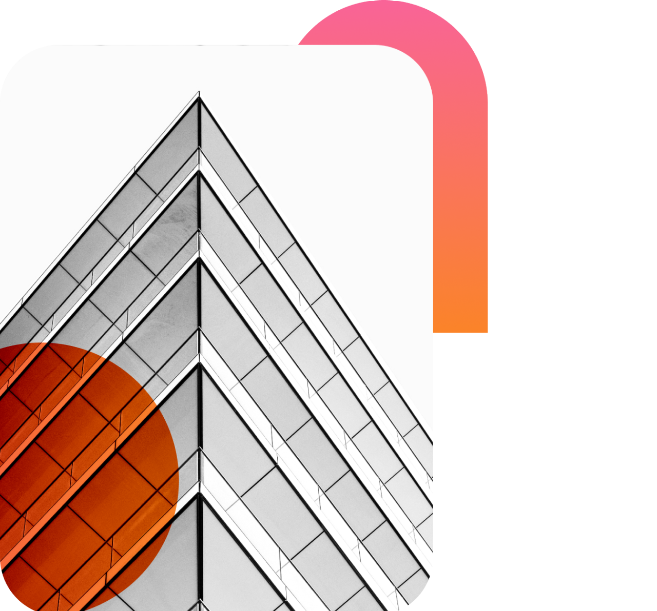 A mirrored, triangular building representing a financial institution.